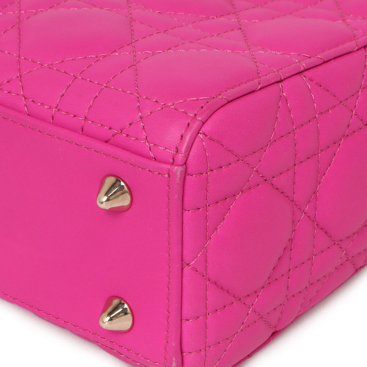 Exclusive Christian Dior Magenta Lambskin Cannage Small My ABCDior Lady Dior — Alternate View 7
