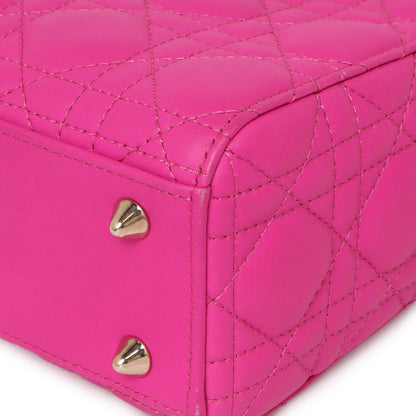 Exclusive Christian Dior Magenta Lambskin Cannage Small My ABCDior Lady Dior — Alternate View 7