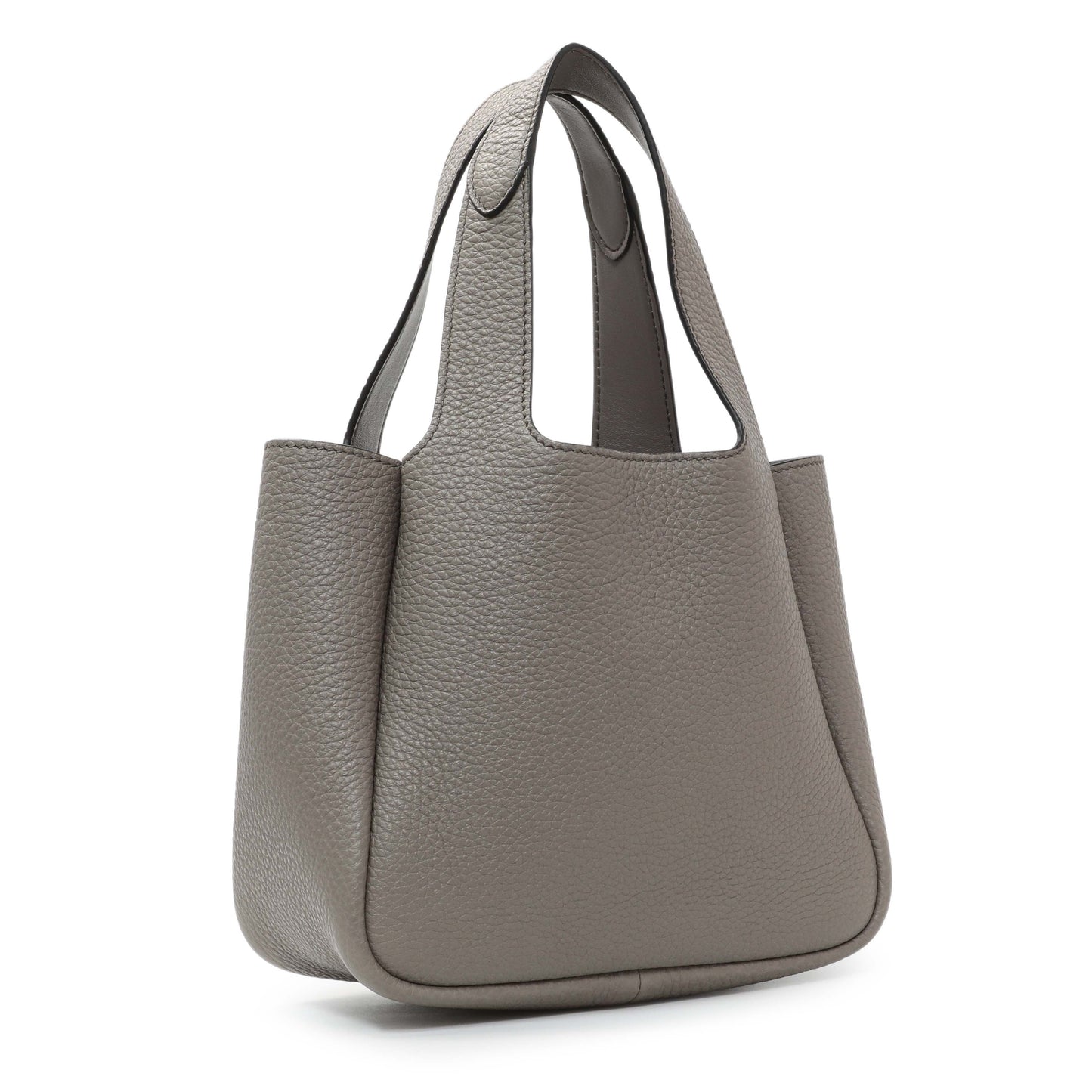 Exclusive Prada Grey Vitello Daino Soft Mini Dynamique Tote — Side View