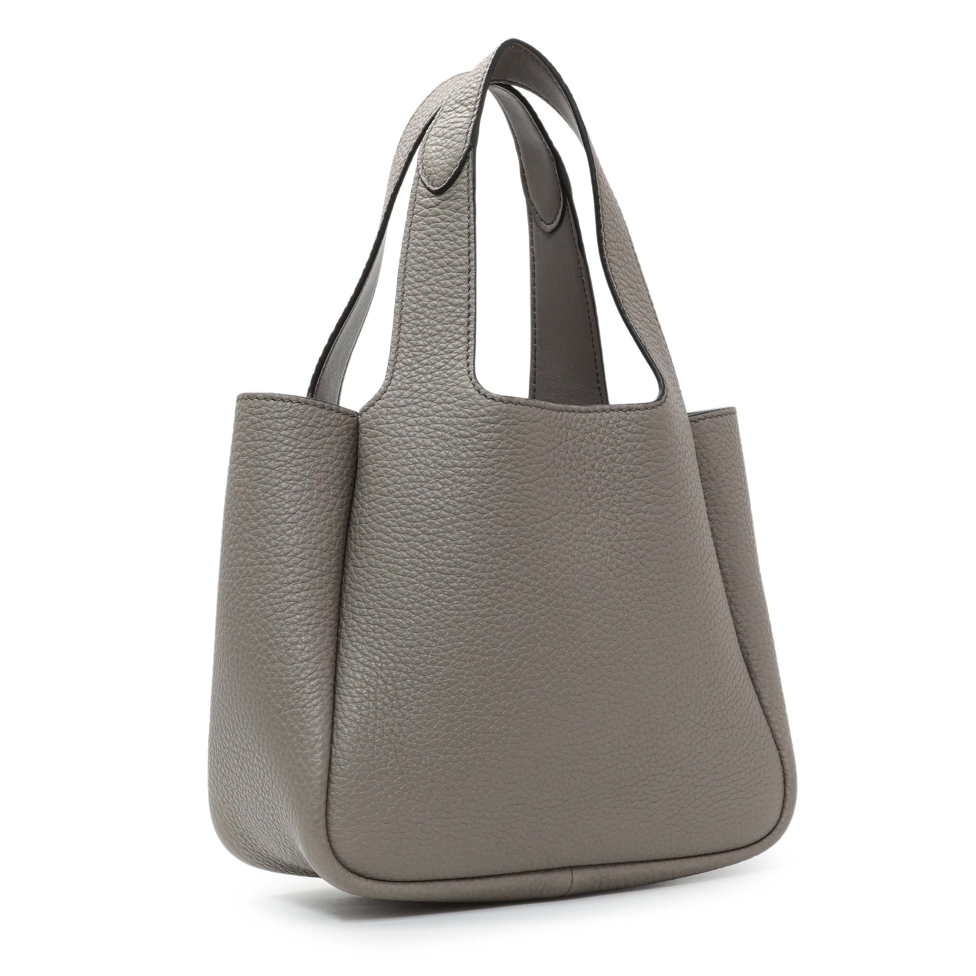 Exclusive Prada Grey Vitello Daino Soft Mini Dynamique Tote — Side View