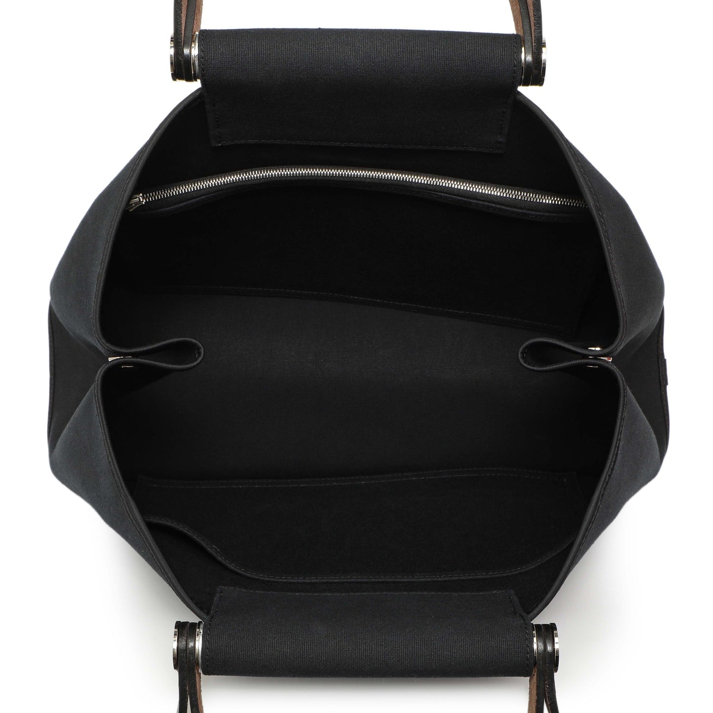 Exclusive Hermes Black Toile Cabag 39 — Detail View
