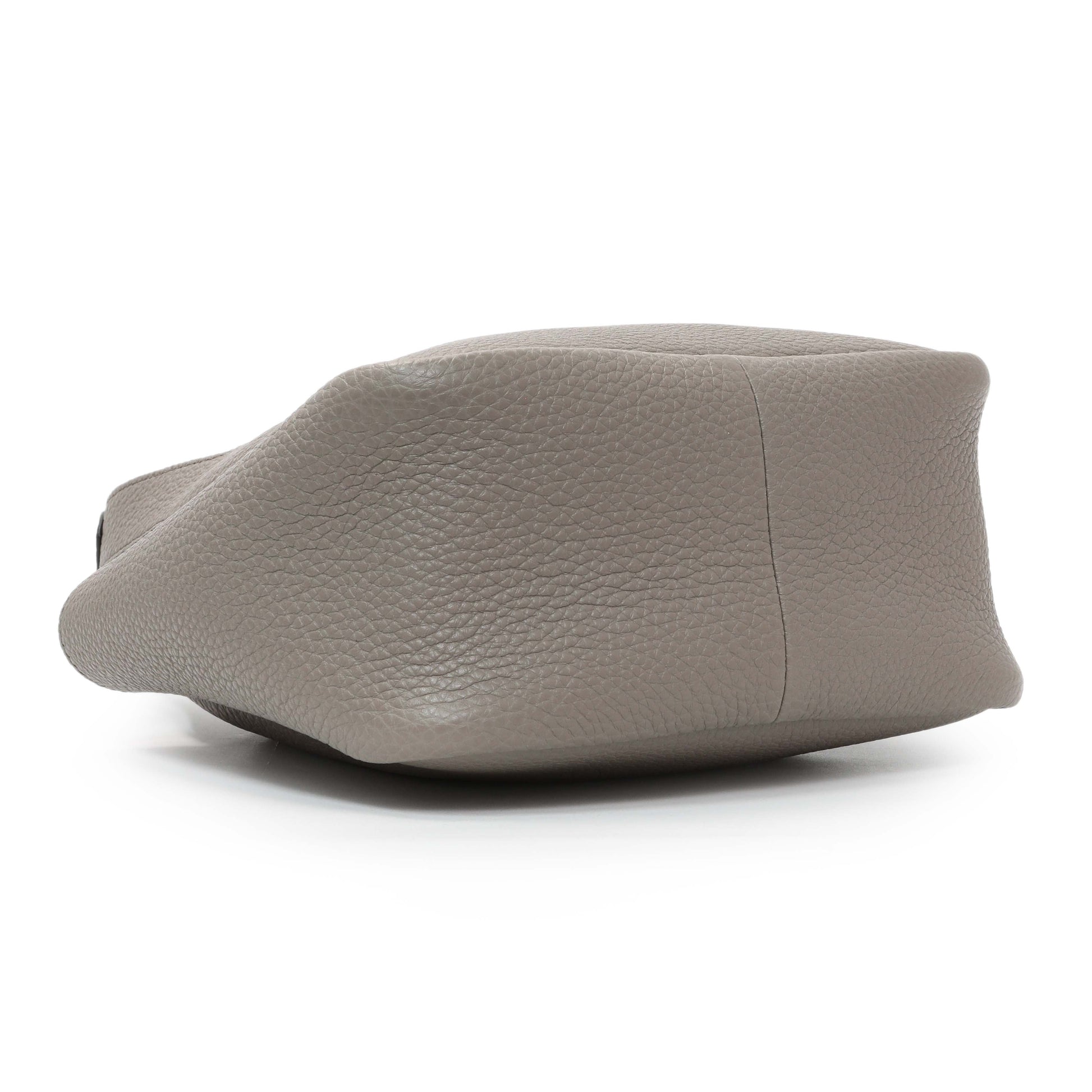 Exclusive Prada Grey Vitello Daino Soft Mini Dynamique Tote — Back View