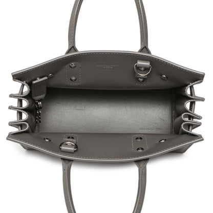 Exclusive Saint Laurent Fog Grained Calfskin Nano Sac De Jour — Top View