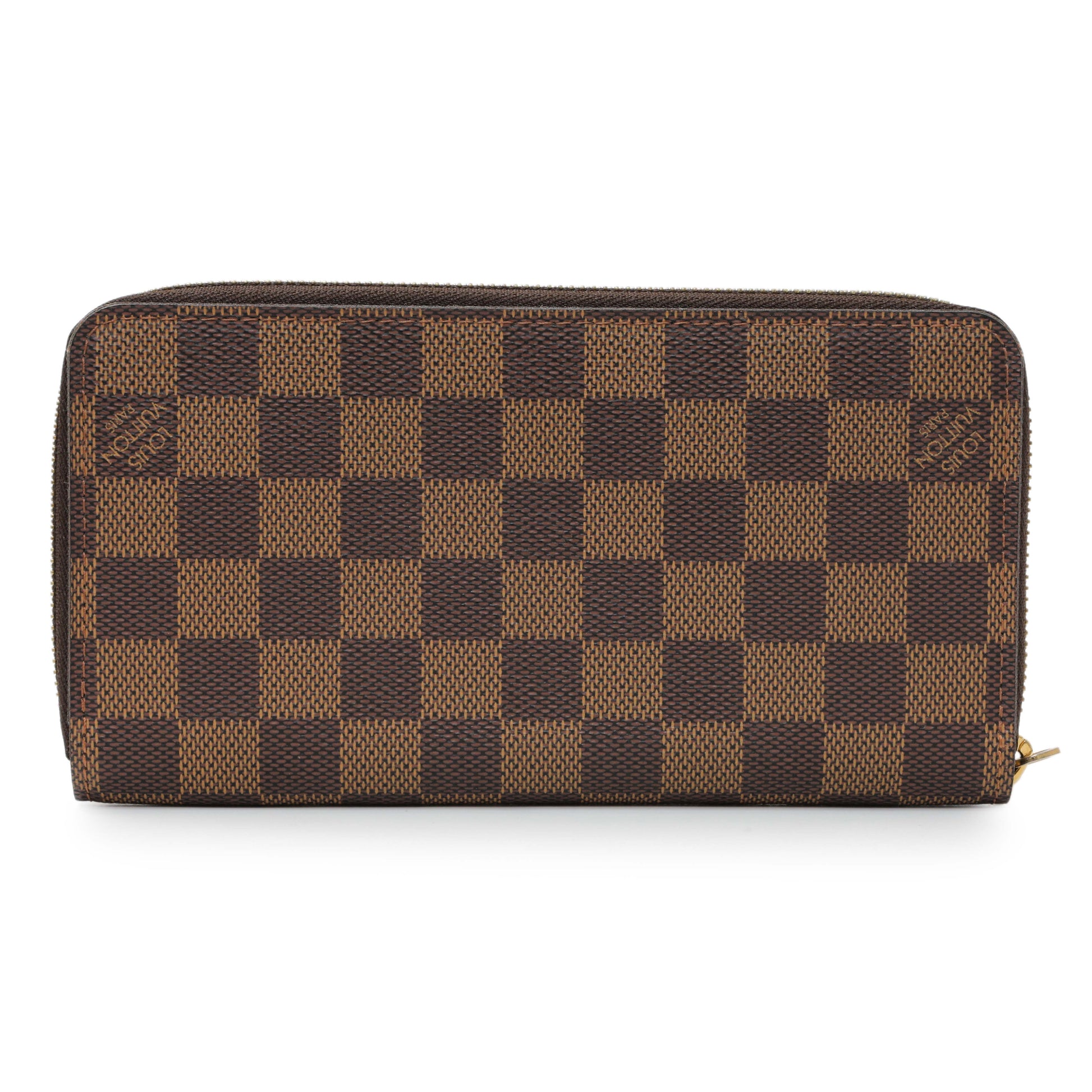 Exclusive Louis Vuitton Damier Ebene Zippy Wallet — Side View