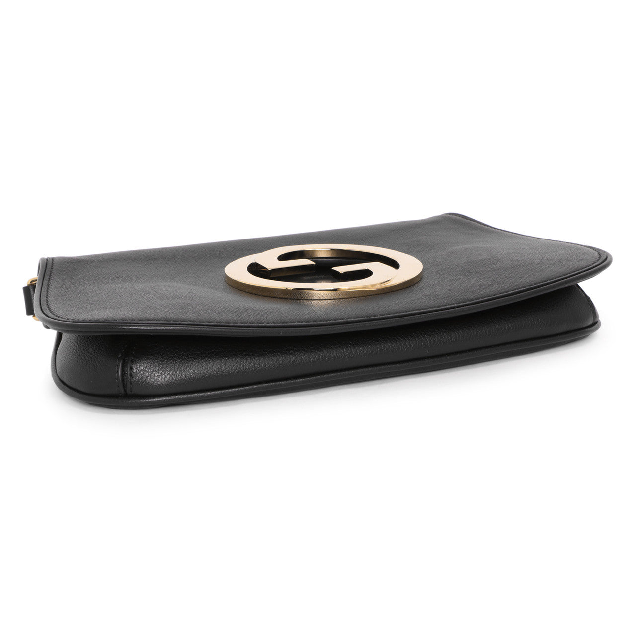 Exclusive Gucci Black Roxy Calfskin Blondie Chain Shoulder Bag — Back View