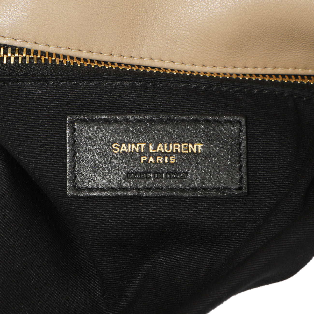 Exclusive Saint Laurent Dark Beige Lambskin Small Loulou Puffer — Lifestyle View