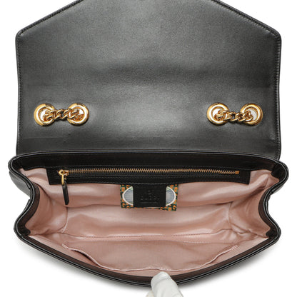 Exclusive Gucci Black Calfskin Medium Rajah Shoulder Bag — Detail View