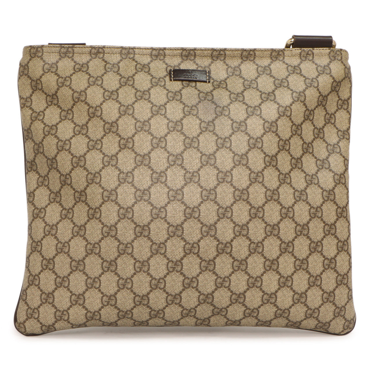 Exclusive Gucci GG Plus Flat Messenger Bag — Side View