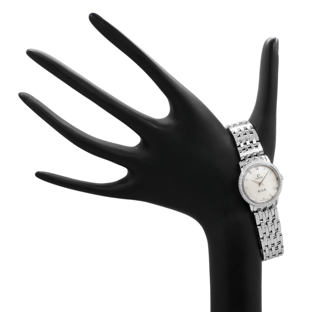 Exclusive Omega Stainless Steel De Ville Prestige Quartz 413.15.27.60.05.001 — Detail View