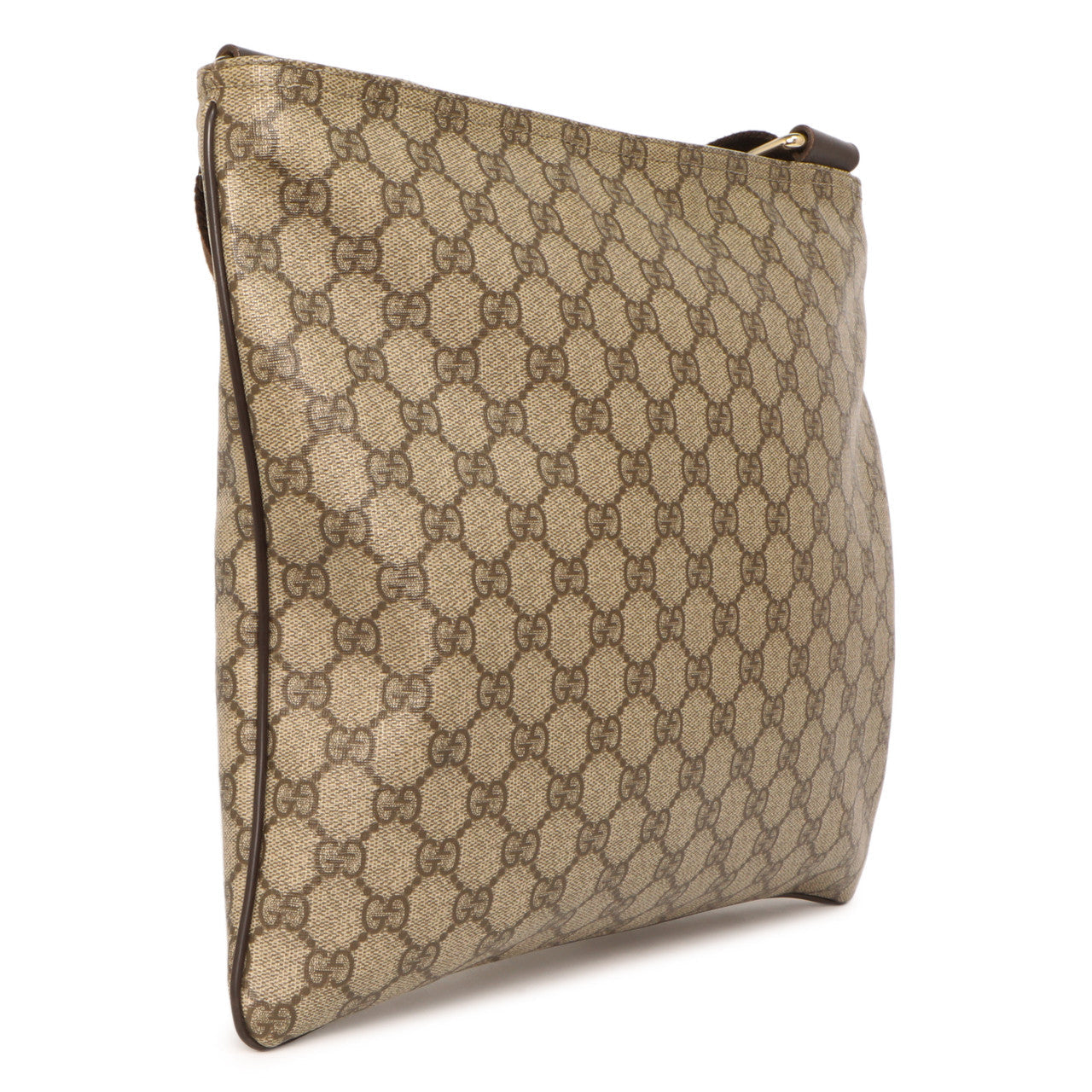 Exclusive Gucci GG Plus Flat Messenger Bag — Back View