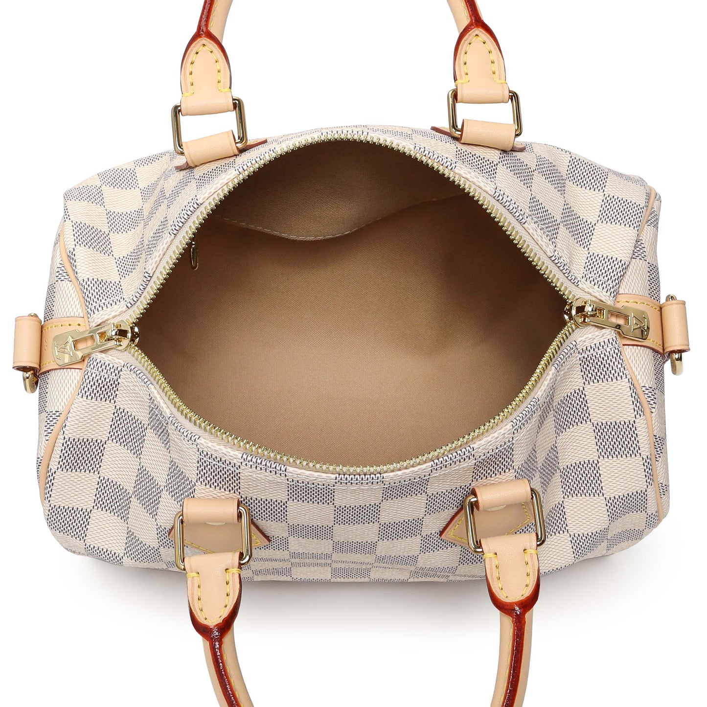 Exclusive Louis Vuitton Damier Azur Speedy 25 Bandouliere — Top View