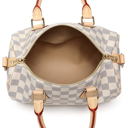 Exclusive Louis Vuitton Damier Azur Speedy 25 Bandouliere — Top View