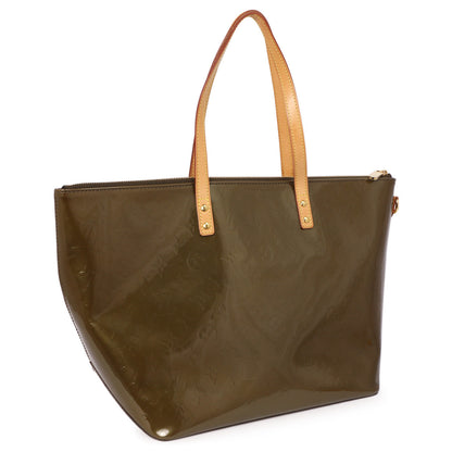 Exclusive Louis Vuitton Vert Olive Vernis Bellevue GM — Side View