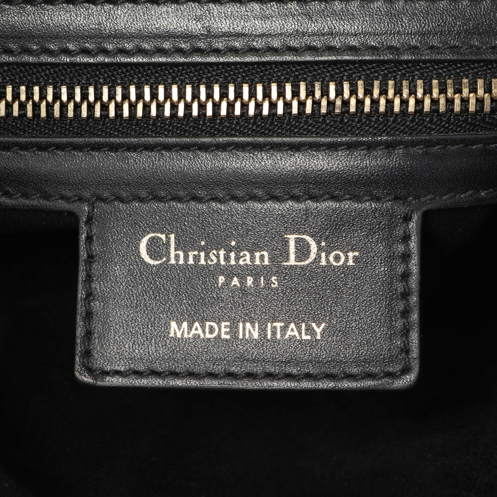 Exclusive Christian Dior Black Smooth Calfskin Saddle Bag — Detail View