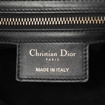 Exclusive Christian Dior Black Smooth Calfskin Saddle Bag — Detail View