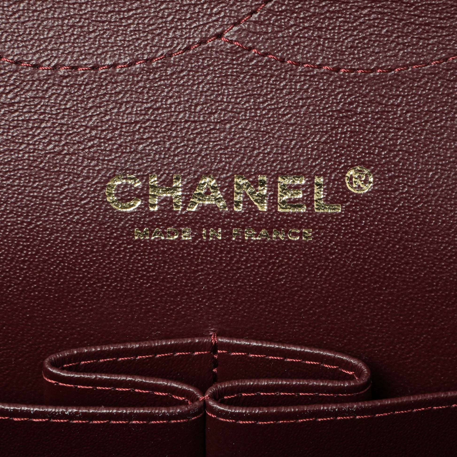 Exclusive Chanel Black Quilted Caviar Jumbo Double Flap — Detail View