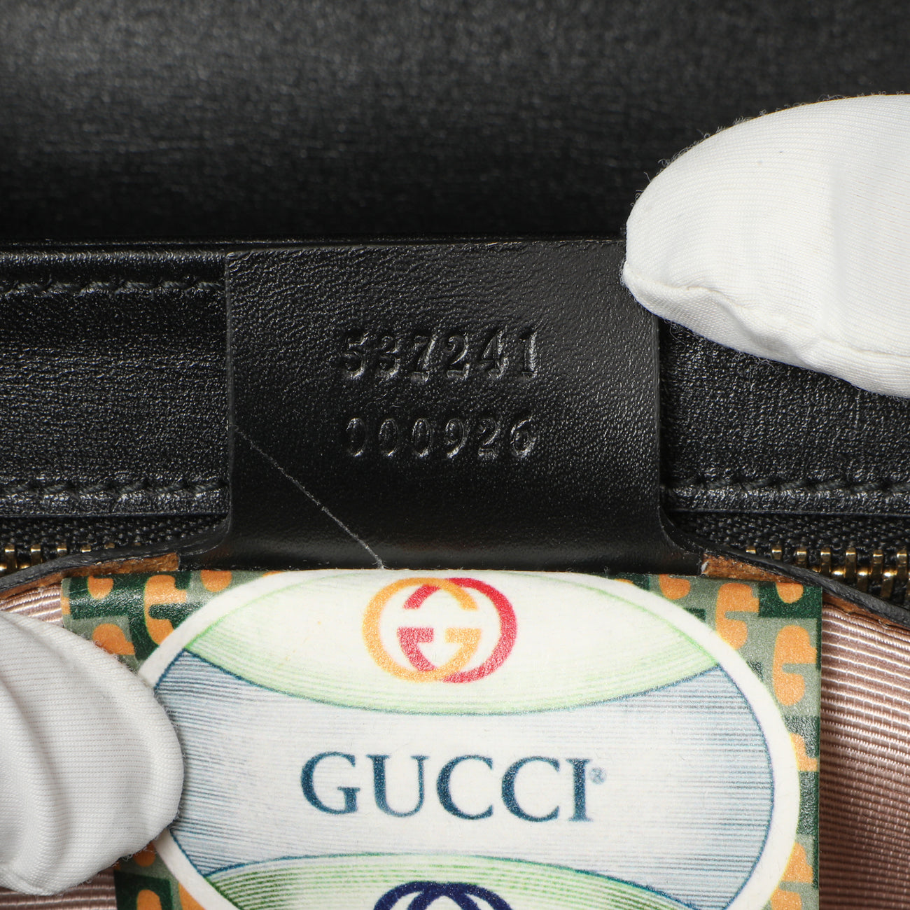 Exclusive Gucci Black Calfskin Medium Rajah Shoulder Bag — Alternate View 7
