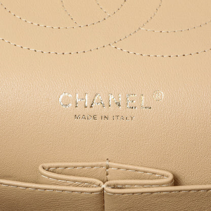 Exclusive Chanel Beige Quilted Caviar Jumbo Classic Double Flap — Lifestyle View