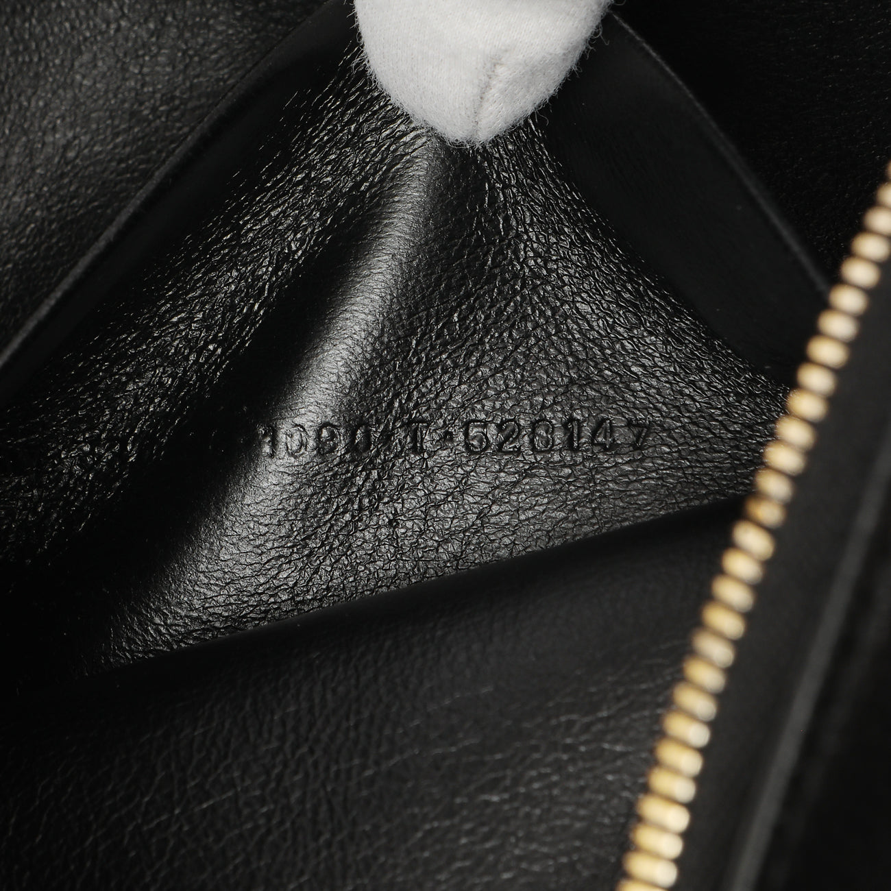 Exclusive Balenciaga Black Calfskin Logo Large Zip Pouch — Lifestyle View