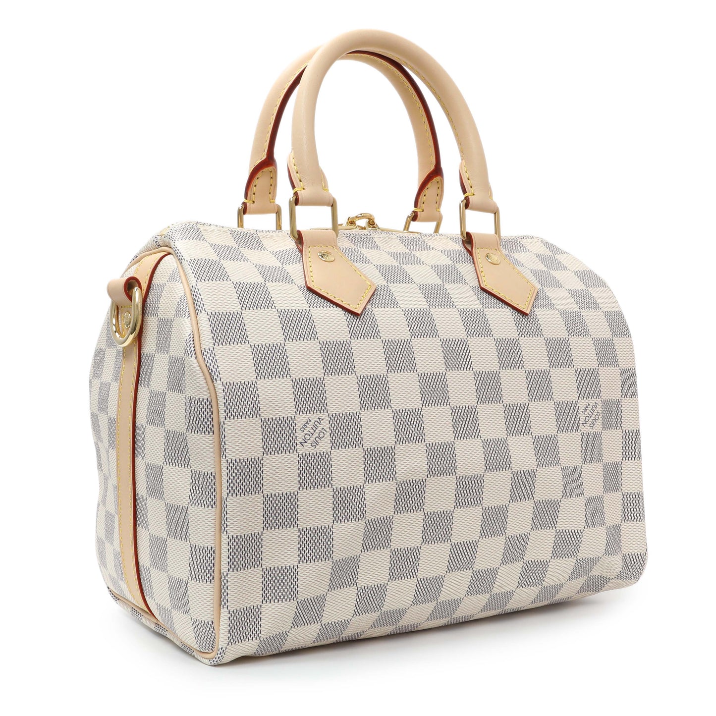 Exclusive Louis Vuitton Damier Azur Speedy 25 Bandouliere — Side View
