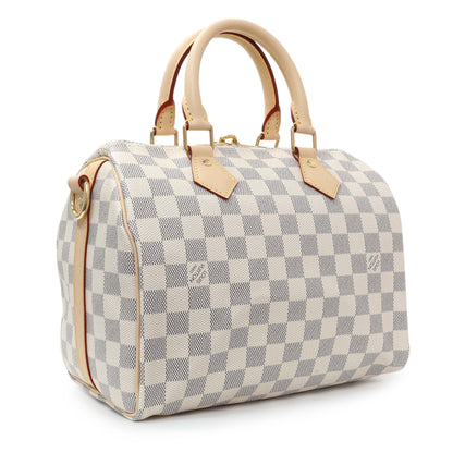 Exclusive Louis Vuitton Damier Azur Speedy 25 Bandouliere — Side View