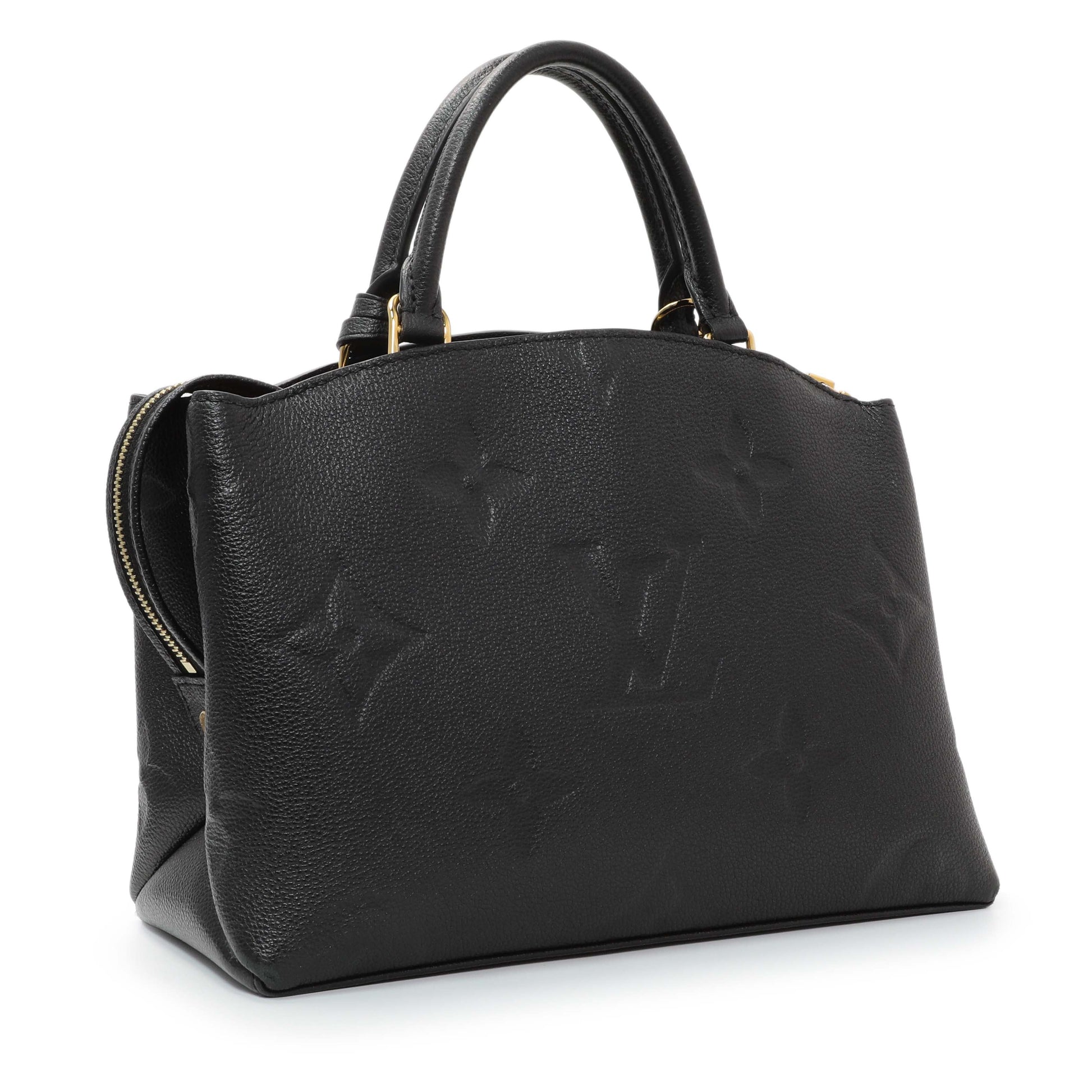 Exclusive Louis Vuitton Black Empreinte Monogram Giant Petit Palais — Side View