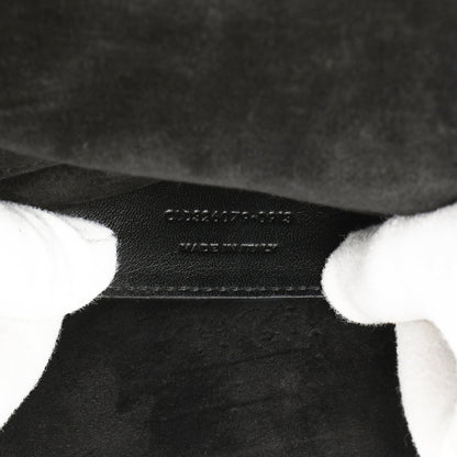 Exclusive Saint Laurent Black Patent Grain De Poudre Monogram Cassandre Clutch — Alternate View 7
