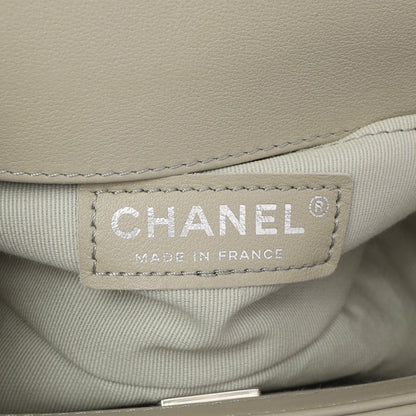 Exclusive Chanel Grey Chevron Calfskin Small Boy Bag — Alternate View 8
