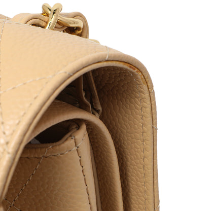 Exclusive Chanel Beige Quilted Caviar Jumbo Classic Double Flap — Alternate View 11