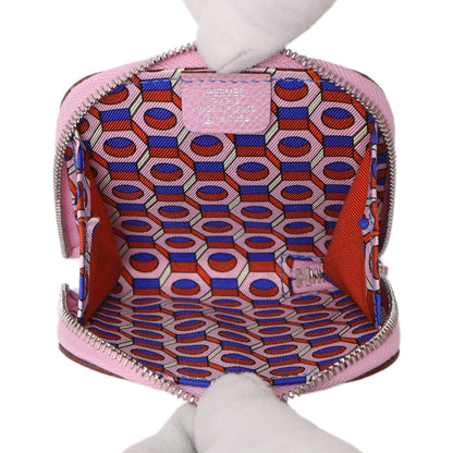 Exclusive Hermes Mauve Sylvestre Epsom Silk'in Change Purse — Top View