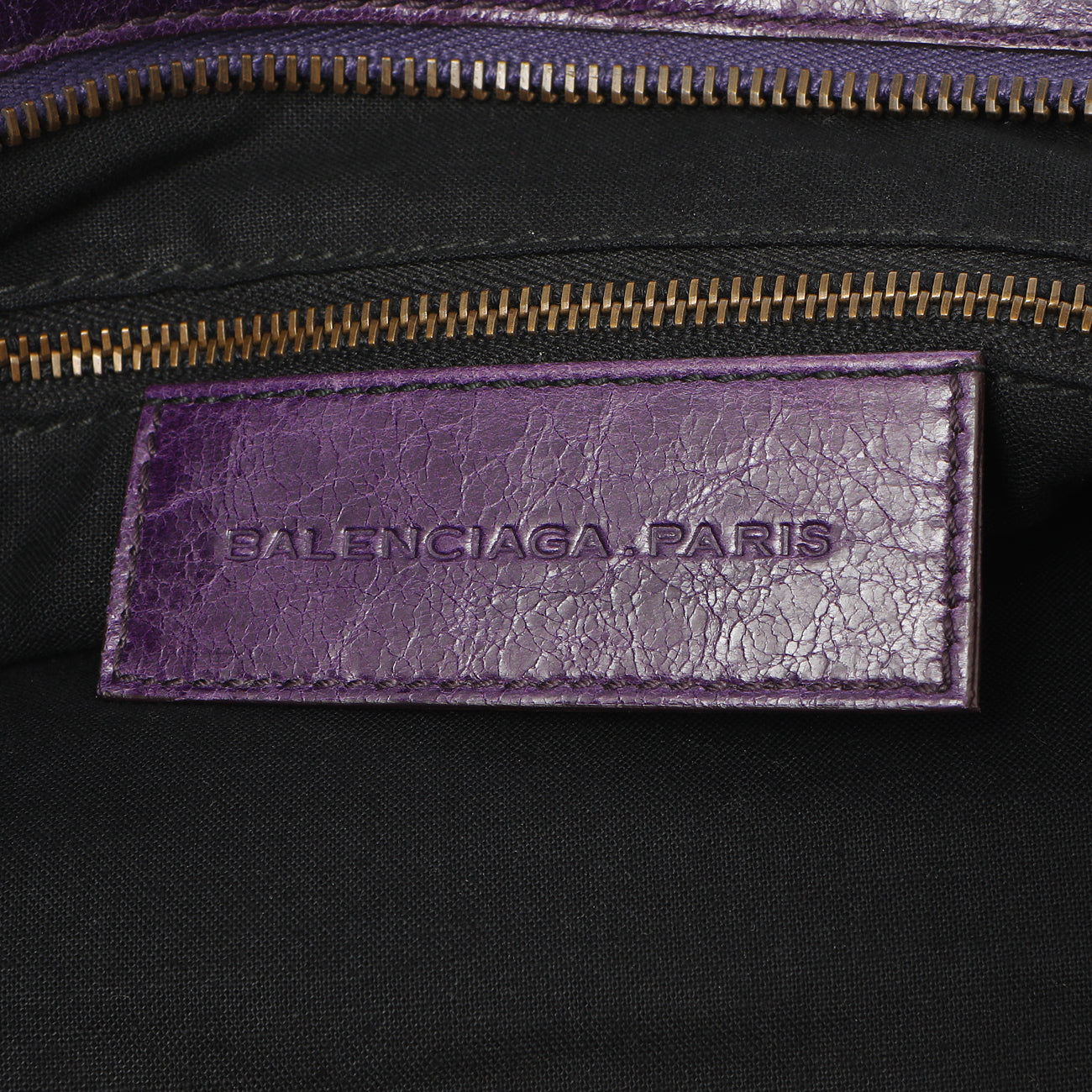 Exclusive Balenciaga Violet Chevre Step — Detail View