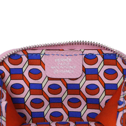 Exclusive Hermes Mauve Sylvestre Epsom Silk'in Change Purse — Detail View