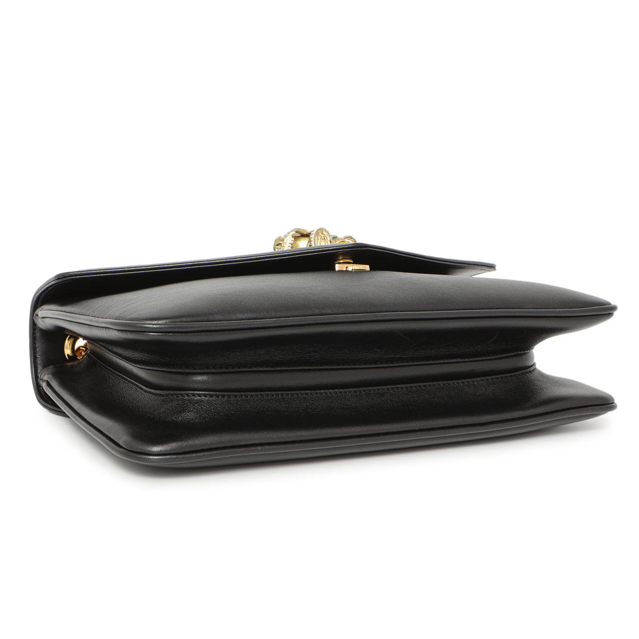 Exclusive Gucci Black Calfskin Medium Rajah Shoulder Bag — Top View