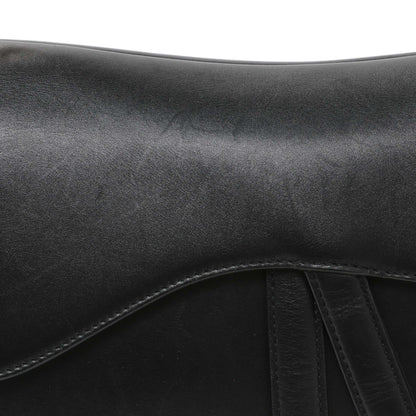 Exclusive Christian Dior Black Smooth Calfskin Saddle Bag — Alternate View 9