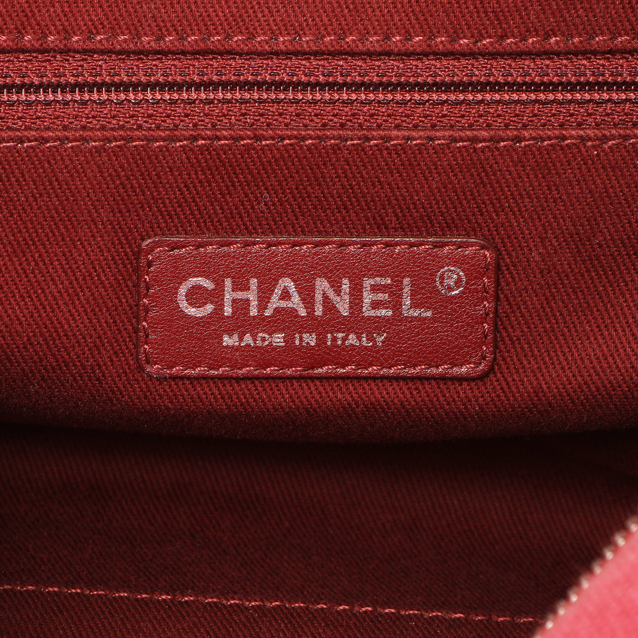 Exclusive Chanel Red Canvas Deauville Bowling Bag — Alternate View 10