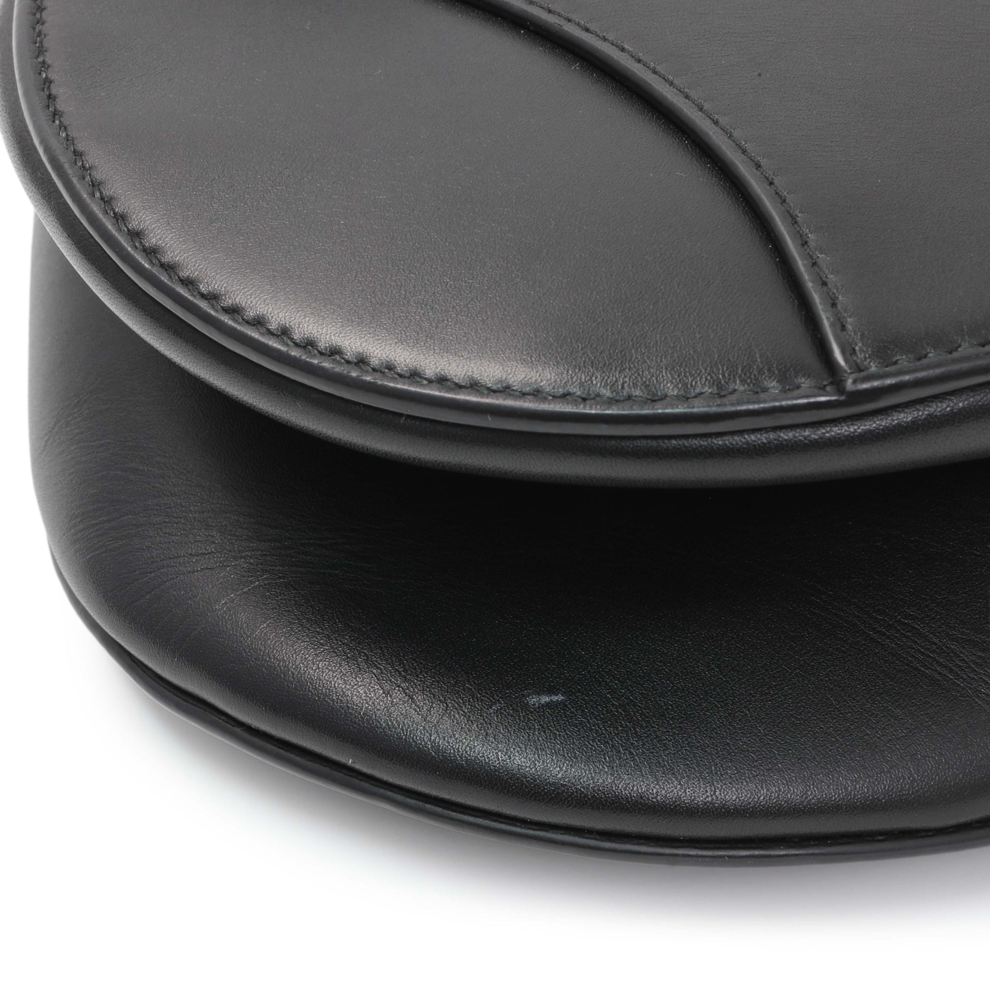 Exclusive Christian Dior Black Smooth Calfskin Saddle Bag — Alternate View 10