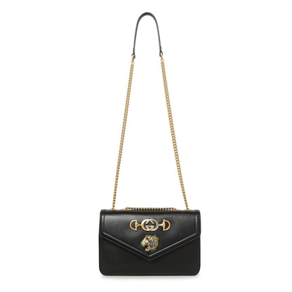 Exclusive Gucci Black Calfskin Medium Rajah Shoulder Bag — Front View
