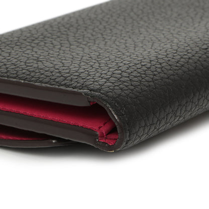 Exclusive Louis Vuitton Black Taurillon Capucines Compact Wallet — Alternate View 8