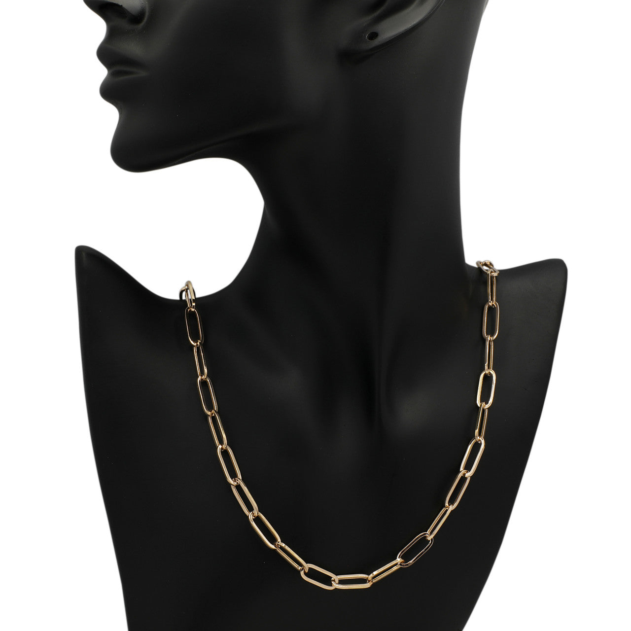 Exclusive 14K Rose Gold Link Chain Necklace — Back View