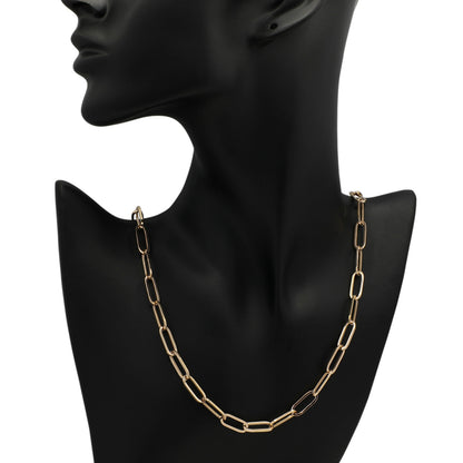 Exclusive 14K Rose Gold Link Chain Necklace — Back View