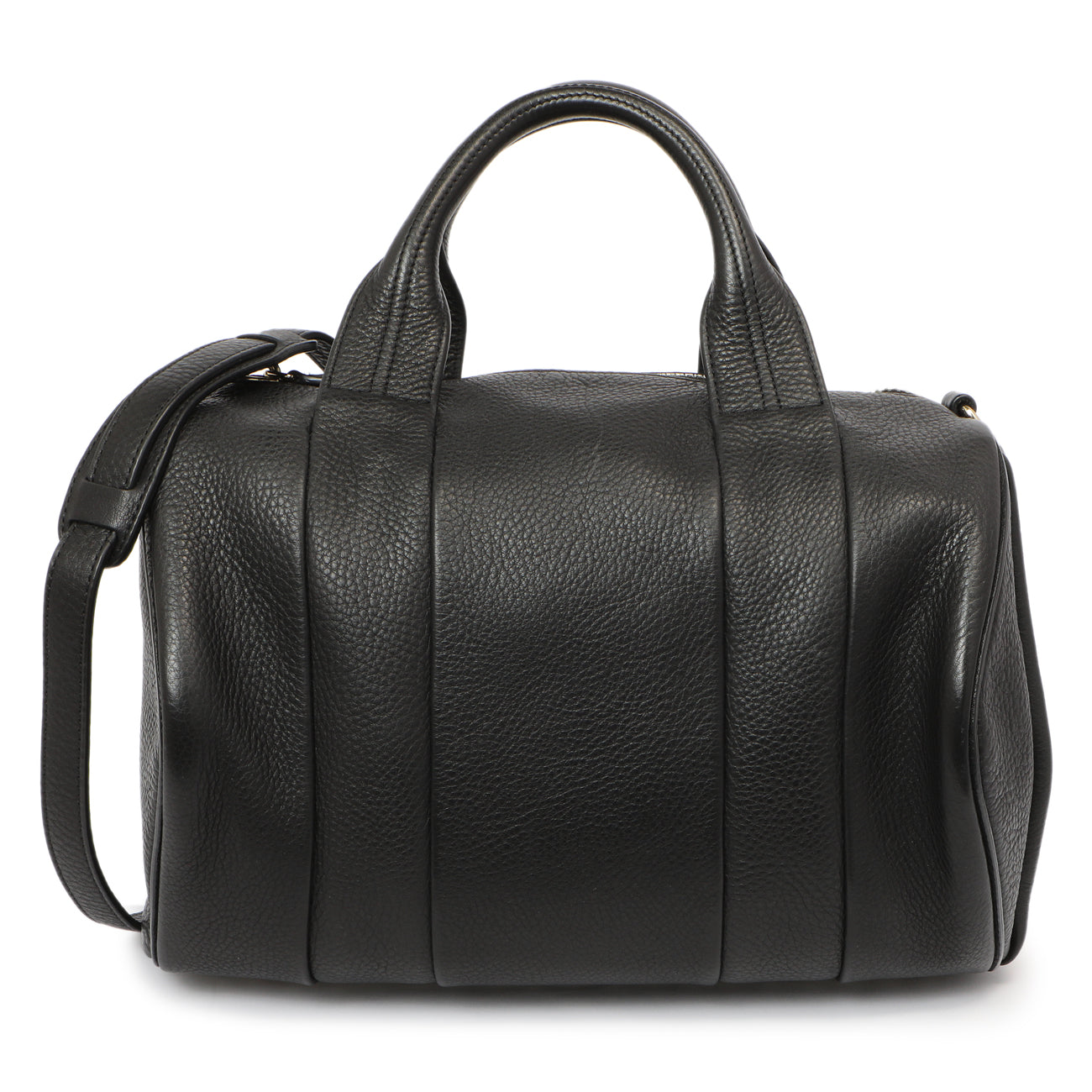 Exclusive Alexander Wang Black Pebbled Lambskin Rocco — Front View