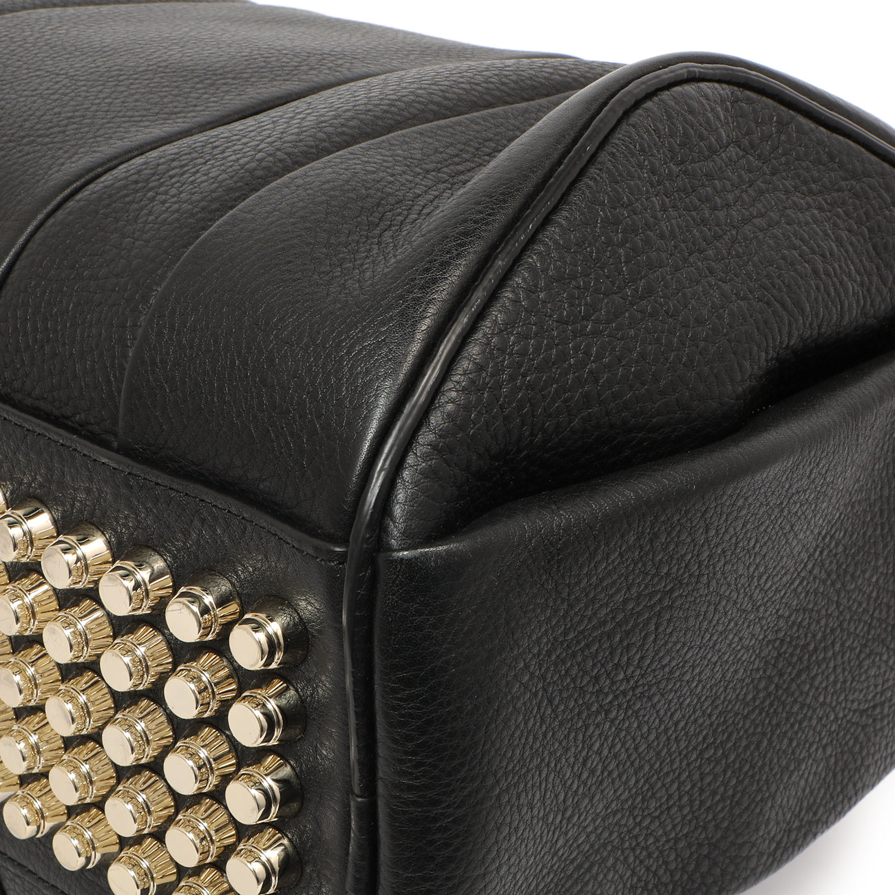 Exclusive Alexander Wang Black Pebbled Lambskin Rocco — Detail View