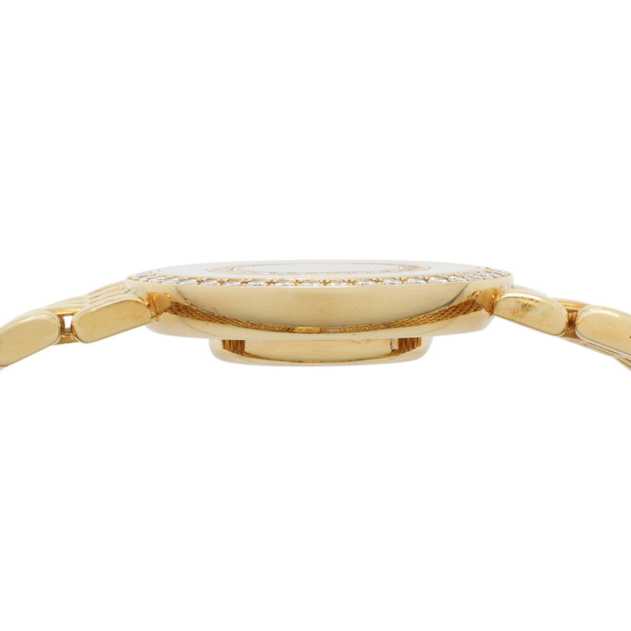Exclusive Chopard 18K Yellow Gold Happy Diamond Watch — Back View