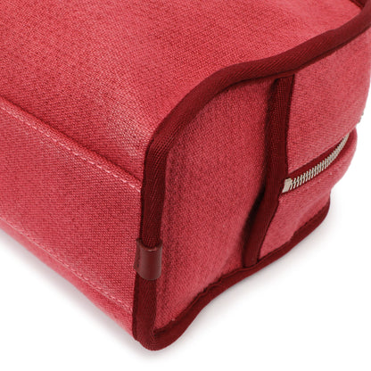 Exclusive Chanel Red Canvas Deauville Bowling Bag — Lifestyle View