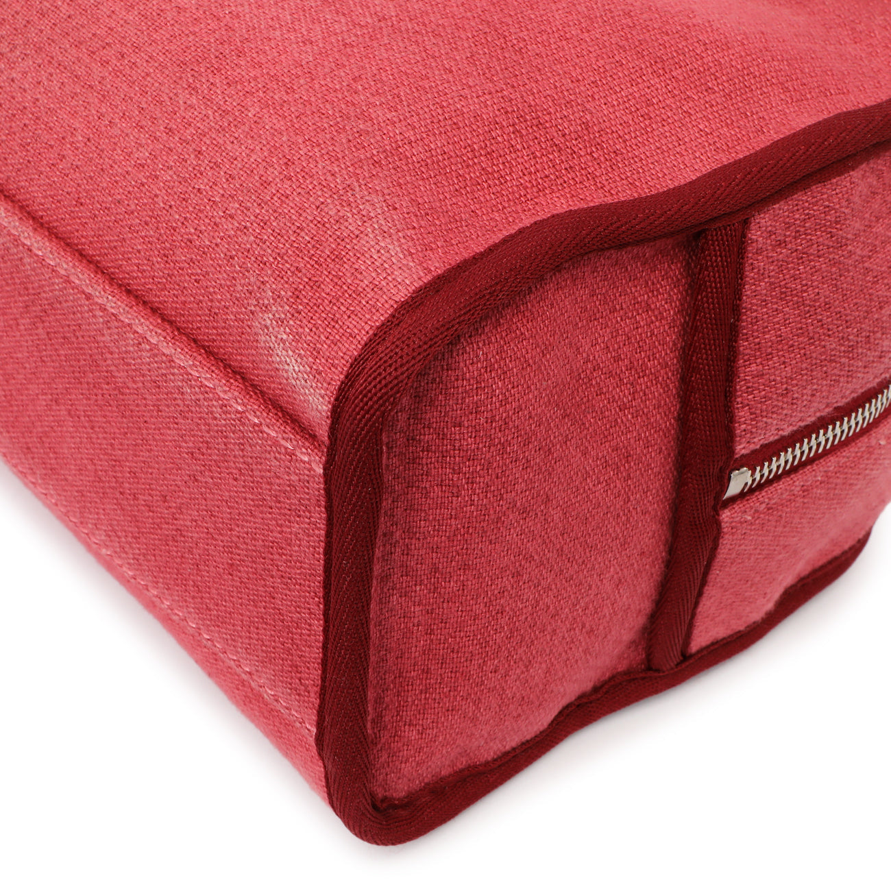 Exclusive Chanel Red Canvas Deauville Bowling Bag — Alternate View 8