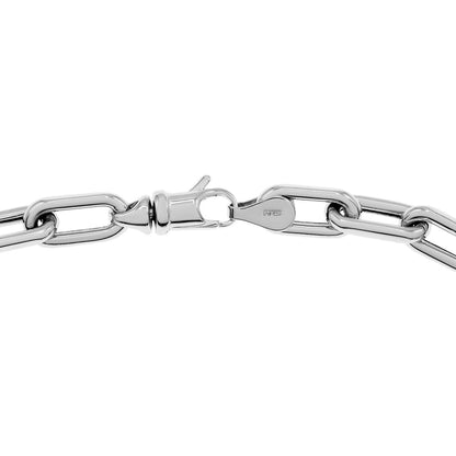 Exclusive 14K White Gold Link  Bracelet — Side View
