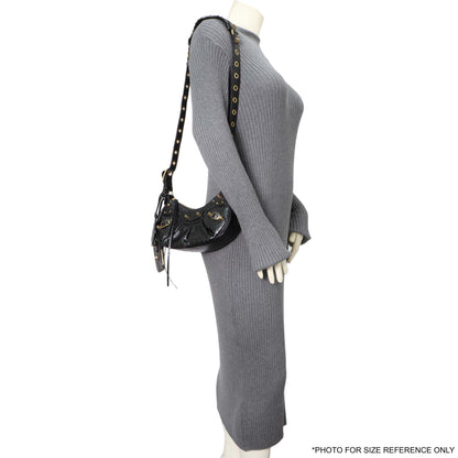 Exclusive Balenciaga Black Crocodile Embossed Le Cagole Shoulder Bag XS — Alternate View 8