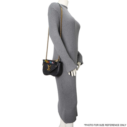 Exclusive Louis Vuitton Black Calfskin New Wave Chain PM — Alternate View 10