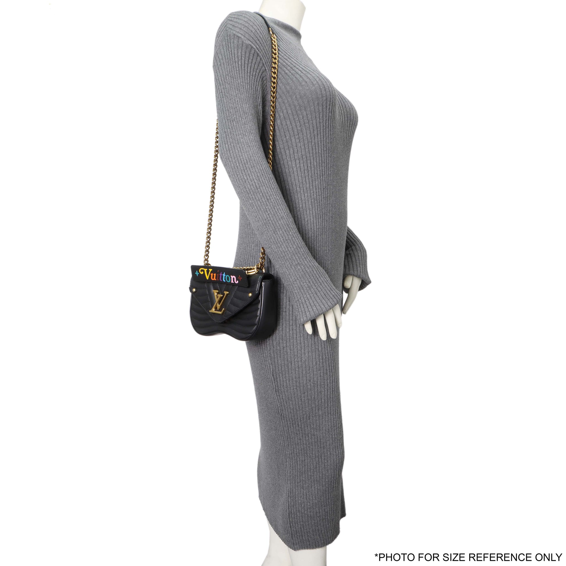 Exclusive Louis Vuitton Black Calfskin New Wave Chain PM — Alternate View 8