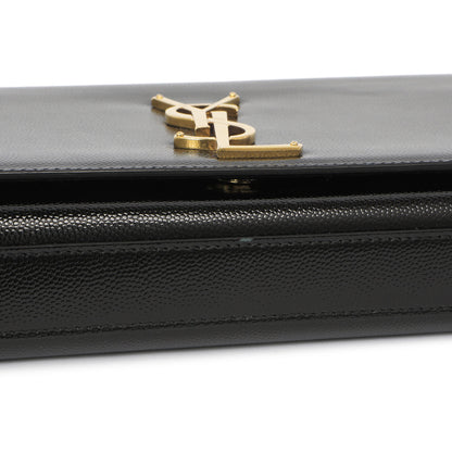 Exclusive Saint Laurent Black Patent Grain De Poudre Monogram Cassandre Clutch — Alternate View 8
